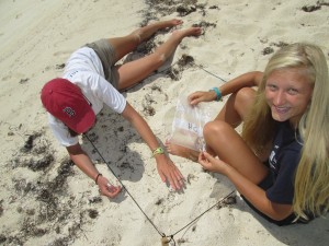 IMIs students beach plastic survey