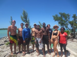 A group shot of the Abaco Flats Week team.
