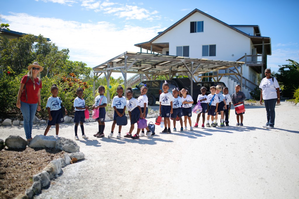 Tarpum Bay Primary Grade 1 Students arrive at The Island School
