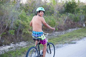  Emilio Vargas (Gap student) on the 13 mile cycle 